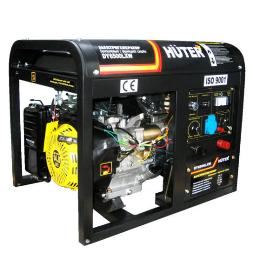 Бензогенератор Huter DY6500LXW (c функцией сварки)